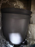 九千谷仿陶瓷花盆高款树脂种植花卉绿植花盆口径21cm黑灰2个装含托4047 实拍图