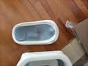 十月结晶婴儿洗澡盆新生儿大号可折叠宝宝无线数显浴盆+浴架雾霾蓝 实拍图