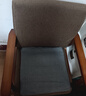 鱼跃星空实木椅子电脑椅家用办公靠背椅子久坐舒服麻将椅学习椅书房书桌椅 【胡桃色框架】咖啡布软包 棉麻 【可拆洗、送货上门】 实拍图
