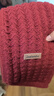 百搭韩版针织毛线红色围巾女2024圣诞冬季高级感新年礼物情侣围脖 针织围巾-酒红色-1个装-保暖 1 实拍图