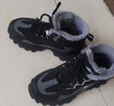 回力雪地靴男款冬季保暖棉鞋高帮皮毛一体厚底防滑黄靴 黑/灰 43 实拍图