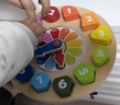 Hape(德国)儿童玩具拼板教具数字颜色积木时钟男女孩新年礼物E8043 实拍图