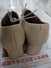 百丽（Belle）休闲简约粗高跟单鞋女商场同款舒适牛皮单鞋3DFB1CM4 杏色 39 (245mm) 实拍图