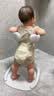 小不丢宝宝站立洗澡神器婴幼儿小孩洗屁屁辅助器儿童防滑淋浴台浴盆澡盆 皓月白+高度五档+ABS抗菌支架 免安装+可折叠+五档可调 实拍图