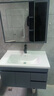 恋派浴室柜 陶瓷一体盆卫生间洗脸盆柜组合悬挂式洗漱台智能洗手盆柜 智能镜柜】珠光灰【促销中】80cm 实拍图
