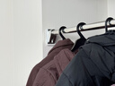 未来式免打孔伸缩晾衣杆阳台固定晾衣架窗帘杆衣柜杆卫生间浴帘杆支撑杆 【32加粗管径】原色银-不锈钢 1.5-2.2米墙距适用 实拍图