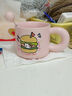 可爱fufu生日蛋糕马克杯带盖勺陶瓷杯送女生高颜值有意义生日礼物 汉堡生日蛋糕杯+勺1个350ml 实拍图