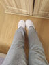果洛菲日式家居室内春秋男女拖鞋大码防滑地板棉拖鞋冬 米色 38-39  实拍图