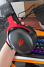 iKF V11 Pro7.1四模无线游戏耳机头戴式7.1环绕音效蓝牙有线电竞三角洲FPS无畏契约听声辨位 黑红色 实拍图
