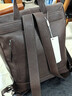 裘真新年礼物植鞣羊皮信使系列竖款双肩包大容量上班通勤休闲背包新款 咖啡色 实拍图