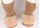 9i9婴儿棉鞋冬加厚加绒宝宝软底防掉保暖脚套脚包卡通0-1岁A156小熊 实拍图
