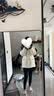 波司登（BOSIDENG）反季羽绒90绒鹅绒极寒羽绒服女士加厚连帽商场同款时尚百搭外套 冰穹提花白9CW4 XL 175/96A 体重约130-140斤 实拍图