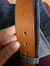 京东京造针扣男士皮带 真皮牛皮腰带自动扣生日新年礼物新款自营 120cm棕 实拍图