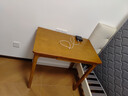 林之语全实木窄书桌学生家用小户型卧室学习桌子写字桌长条桌电脑办公桌 【全橡胶木书桌】胡桃木色 80x50x75cm（单抽屉） 实拍图