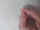 BJYLS999足银星芒耳钉女小众设计感耳环耳棒小巧养耳洞纯银耳饰品礼物 999足银星星耳钉一对 实拍图