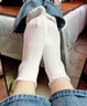 莫代尔白色袜子女100%纯棉春夏花边百搭短袜女月子棉袜运动船袜女 实拍图