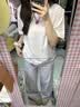 班尼路（Baleno）100%纯棉圆领短袖T恤女夏宽松百搭韩版慵懒风透气运动半袖薄上衣 实拍图