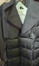艾莱依鹅绒服女气质长款风衣可拆卸腰带羽绒服新年外套 炭黑S 实拍图