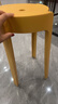 树浩家用塑料加厚凳子可叠放餐椅网红风车餐桌椅子现代简约餐厅书桌用 L.HF升级加强PP材料30cm面-橘黄 实拍图