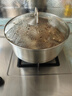 Momscook不锈钢煲汤锅电磁炉通用火锅复底火锅盆平底双耳汤锅锅具 【建议3-4人】 24cm 实拍图
