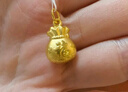 周六福（ZLF）情人节礼物      黄金吊坠福袋吊坠女款饰品代代平安 计价 足金 1.99g 实拍图