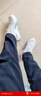 红蜻蜓男鞋包底皮面秋冬休闲鞋男老爹鞋厚底增高鞋子男WXA342462白灰42 实拍图