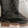 乐优佰易 雨鞋黑色雨靴中筒42码 防水鞋胶鞋户外雨天耐磨不易滑 实拍图