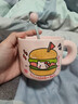 可爱fufu生日蛋糕马克杯带盖勺陶瓷杯送女生高颜值有意义生日礼物 汉堡生日蛋糕杯+勺1个350ml 实拍图