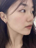 芯奢S999足银耳环女士2026新款养耳洞素圈耳圈耳钉纯银设计高级感耳饰 8MM【2只装】【适合耳骨佩戴】 实拍图
