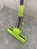 妙洁胶棉拖把27cm杆长120共2头滚轮式懒人家用一拖净免手洗海绵吸水 实拍图