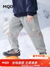 马骑顿（MQD）MQD冬季男大童潮酷休闲运动加绒学院风卫裤针织裤 浅麻灰 130 实拍图