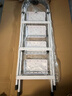 熊居 梯子家用折叠室内楼梯人字梯多功能加厚碳钢步梯爬梯便携 升级安全卡扣*白色四步梯 实拍图