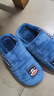 大嘴猴（paul frank）棉拖鞋男士秋冬季室内家居拖鞋毛绒保暖厚底棉鞋男款深蓝290PF607 实拍图