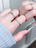 中国黄金（CHINA GOLD）S925银一见钟情戒指男女款情侣一对指环结婚新年节生日礼物送女友 【今/次日达】一见钟情情侣对戒 实拍图