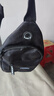 运动跑步包男休闲斜挎包手机包防泼水健身包女单肩包 黑色 实拍图