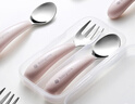 babycare儿童不锈钢叉勺 辅食勺训练勺辅宝宝餐具便携婴儿勺子 威力特粉 实拍图