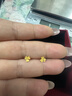 周六福小金花足金999黄金耳钉女新年生日礼物计价AC090379 一对 约0.67g 实拍图