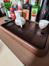 忆壶茶（YIHUTEA）茶盘托盘家用茶台带排水小型沥水储水实木功夫托盘泡茶具竹茶托 【升级高端款】和祥茶盘39.5*26.2*4cm 实拍图