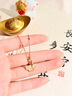 珍尚银中国黄金银杏银项链女款和田玉生日情人节礼物新年送女友老婆S925 实拍图