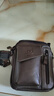 牛船长皮具男士真皮单肩斜挎包前置6.44-7英寸手机防盗手提牛皮斜肩小包 037栗棕色 实拍图