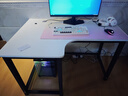 久丞家具转角电脑桌学生家用书桌双人书架一体组合桌卧室拐角L型电竞桌子 【加厚16mm桌面】白色左转角 120x80x74cm 实拍图