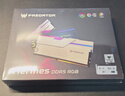 宏碁掠夺者（PREDATOR）96G(48G×2)套装 DDR5 6000频率 台式机内存条 Hermes冰刃系列 RGB灯条(C28) 白色 AI电脑配件 实拍图