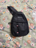 男士胸包户外运动小挎包休闲时尚牛津布单肩斜挎包男包胸前小背包 黑色BJ506-1 实拍图