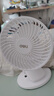 得力USB桌面风扇迷你轻音小电扇家用卧室学生宿舍办公室台式桌面扇台夹扇 白 实拍图