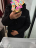 雪中飞秋冬新款时尚休闲舒适廓形男士“H”版型印花立领连帽羽绒服男 黑色|8056 L /175/96A 实拍图