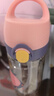 QWE吸管杯500ml波尔多粉PPSU刻度杯糖耐孕妇产妇待产包奶瓶母婴上学 实拍图