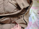坦博尔轻薄羽绒服女短款翻领宽松舒适衬衫式女士外套330226D 椰奶咖165 实拍图
