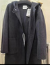 红袖MIU系学院风羊毛呢外套2025冬季新款女装连帽气质中长双面呢大衣 深灰080 M 实拍图