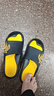 回力运动拖鞋男浴室内户外不易滑厚底凉拖鞋HL39391黑黄色45-46码 实拍图