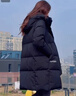 波司登（BOSIDENG）25新款羽绒服男女同款运动系列中长款宽松加厚学生面包服外套 黑色|8056 卡码拍大 M 165/88A 体重约110-120斤 实拍图
